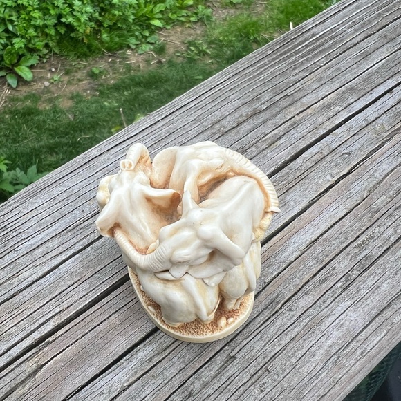 1995 Harmony Kingdom Ed’s Safari Elephant Trinket Box Wild Ones Preowned Resin - Picture 7 of 16